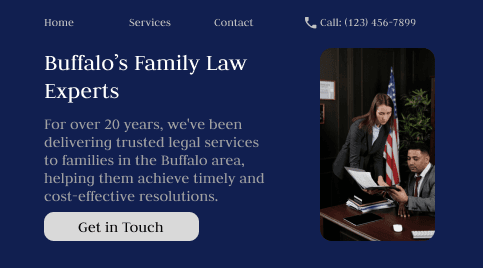 Example Hero Section for Law Firm with Title and Subtitle