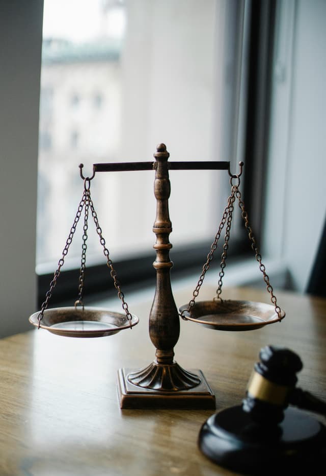Gavel on Table